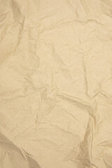 Brown recycled craft paper texture as background. Brown paper texture, Old vintage page or grunge vignette of old newspaper. Hardboard with copy space for text.