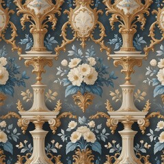 detail of the facade of the cathedral of saint peter in vatican