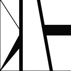 Black and white abstract geometric pattern. Vector illustration
