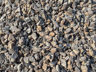 Small stone background texture in industrial area
