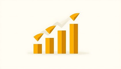 Ascending graph with upward arrow indicating financial growth or success