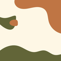  Abstract Organic Shapes in Earthy Tones Vector Design