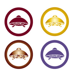 カラー家紋：丸に笠（透過可）