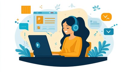 A customer service representative using a live chat tool to provide real-time support to customers.