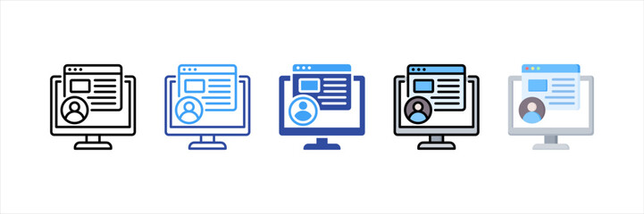 Job Application Multi Style Icon Set