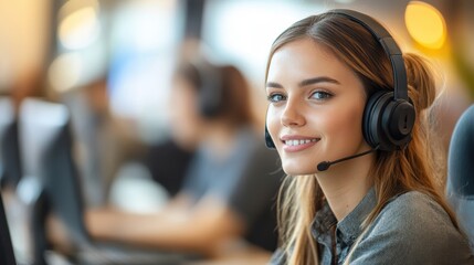 A customer service representative using a customer retention rate to measure customer loyalty.