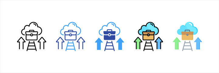 Career Advancement Multi Style Icon Set
