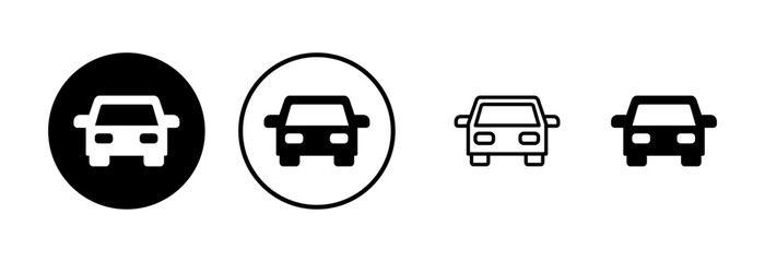Car icon logo design. car sign and symbol. small sedan