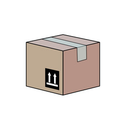 Delivery shipping logistics and transportation theme. Box icon. Isolated design. Vector illustration