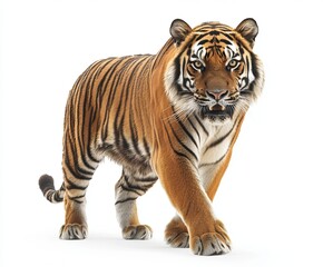Fototapeta premium A tiger on the white background