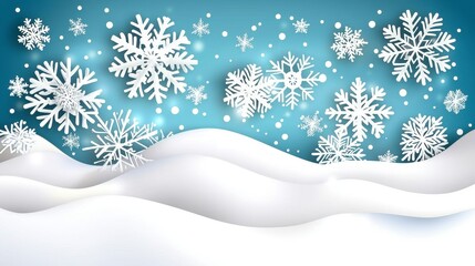 Winter Wonderland Snowflakes Background