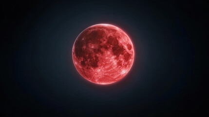 Fototapeta premium stunning blood moon illuminates night sky, casting mystical glow that captivates viewer imagination