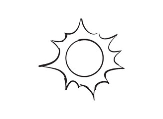 Illustration of an Space Sun Handdrawn 