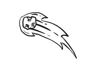 Illustration of an Space Meteor Handdrawn 