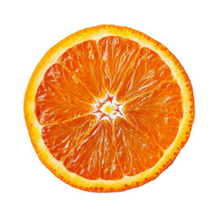Bright orange tangerine slice isolated against a clean transparent background for culinary and artistic use, tangerines orange slice isolated on transparent background