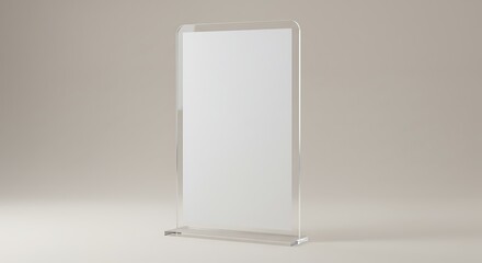Displaying Information Clear Acrylic Menu Card Holder Blank Mockup