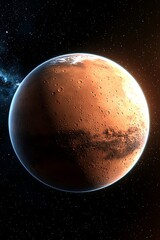 Naklejka premium Martian Planet in Space