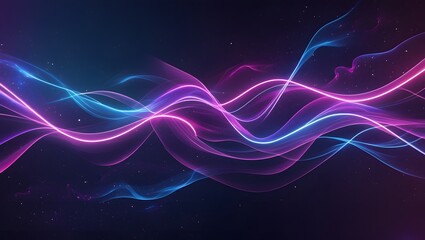 Fototapeta premium Background 3D Abstract Glowing Wavy Lines