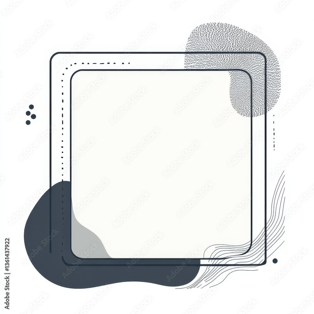 Fototapete abstract geometric frame with textures: modern graphic design element for creative projects and pres