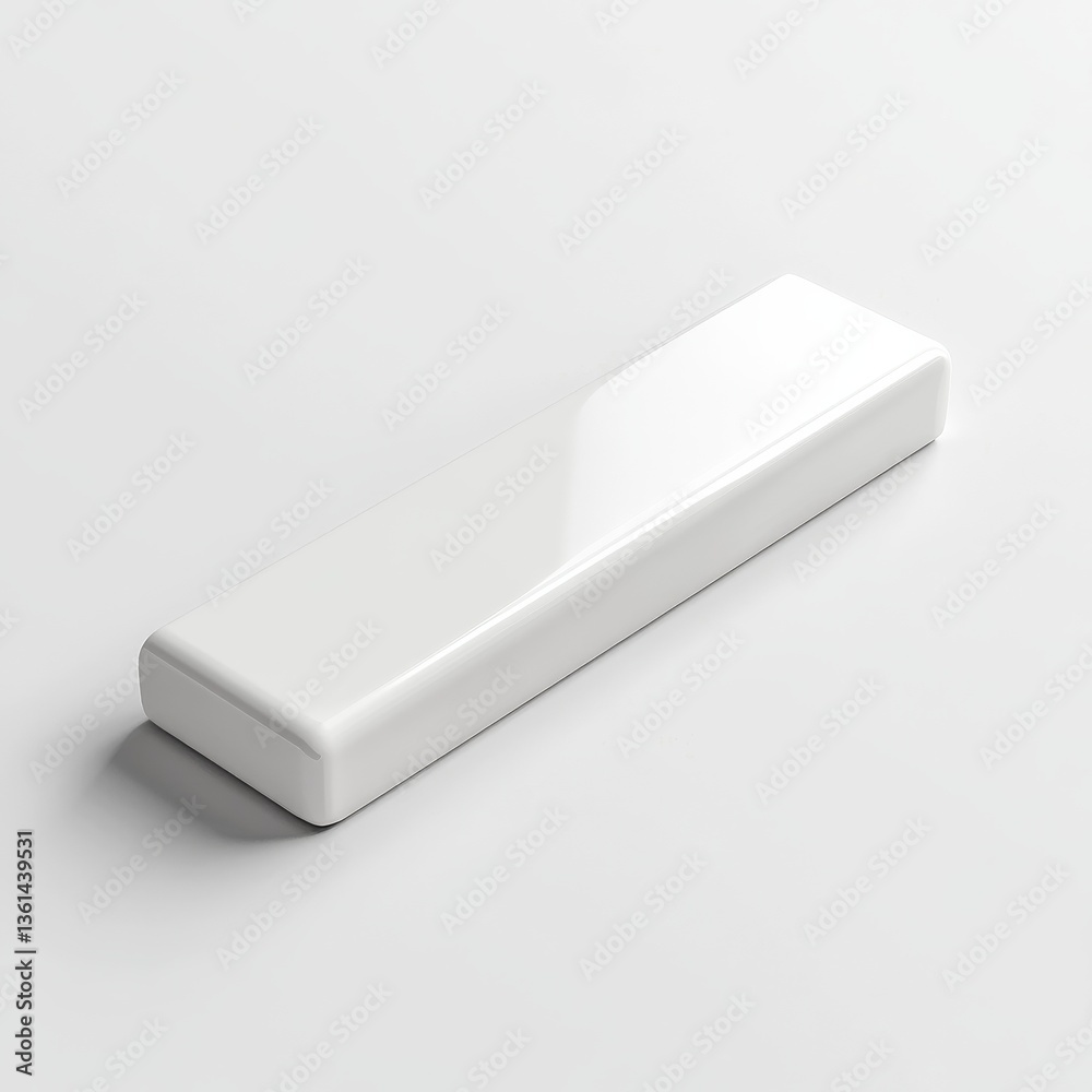 Poster Minimalist White Bar on a White Surface: A Study in Simplicity and Form