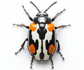black beetle isolated on white