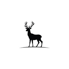 Majestic deer logo vector illustration
