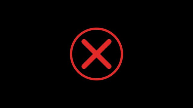 Cross mark Animation