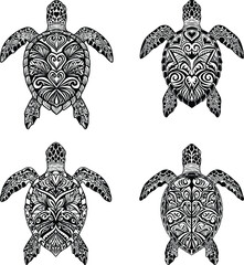 Graphic sea turtle