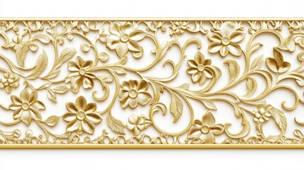 Intricate Gold Lace Filigree Pattern Design