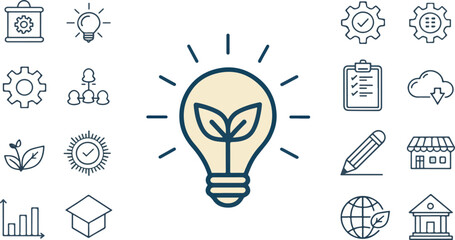 Bulb vector design, Bulb logo and icon design, Bulb Illustration vector design