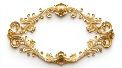 Elegant Ornamental Gold Frame Design