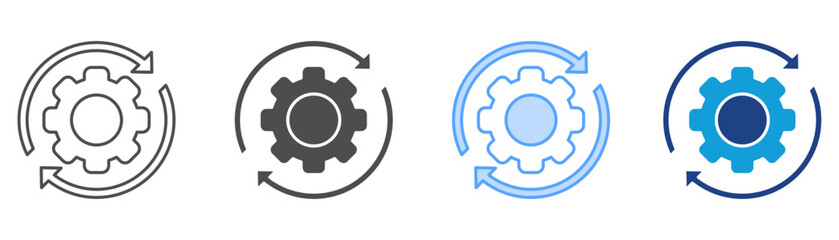 Optimization Icon Set Multiple Style Collection