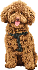 Detailed vector illustration of a dog