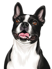Detailed vector illustration of a dog