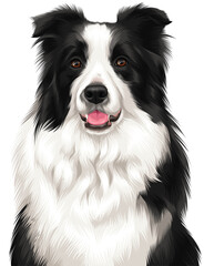 Detailed vector illustration of a dog