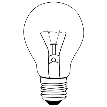recommend clip art: Light bulb icon. Light bulb idea concept. vector lightbulb creativity concept outline modern design isolated on white background