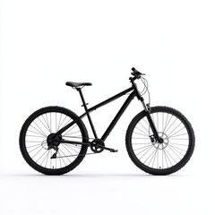 Mountainbike with thick offroad tyres. bicycle mtb cross country aluminum, cycling sport transport concept isolated on white background