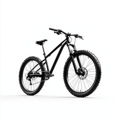 Mountainbike with thick offroad tyres. bicycle mtb cross country aluminum, cycling sport transport concept isolated on white background