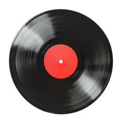 Vintage Vinyl Record with Red Label A Classic Music Icon