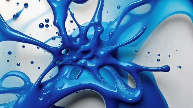 Explosive Blue: Capture the raw energy and dynamism of a vibrant splash of blue, frozen in a moment of artistic expression. Showcasing the liquid's flowing form and intricate details.