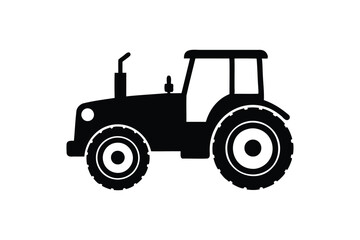 Obraz premium Lawn tractor icon silhouette on white background