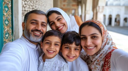 A Heartwarming Portrait of a Loving Middle Eastern Family Enjoying Togetherness