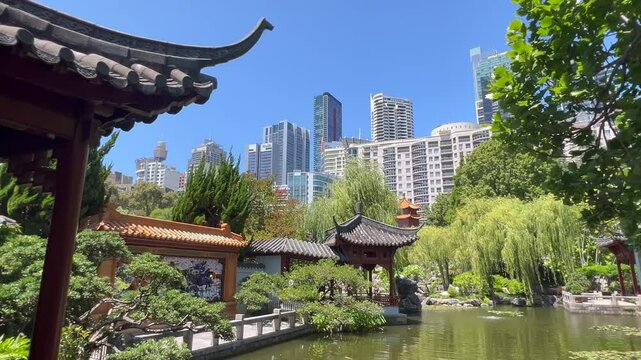 Chinese Garden of Friendship Sydney Central Business District, New South Wales, Australia. Modeled after classic Chinese heritage and culture private gardens of the Ming dynasty.