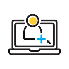 Vector multi color icon for Create account