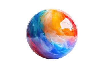 A Vibrant, Swirling Sphere Of Rainbow Hues, A Captivating Blend Of Color And Light, Reflecting A Joyful And Playful Energy Isolated on Transparent Background