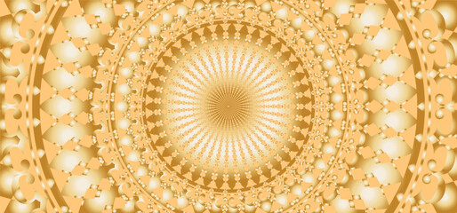 abstract background with golden ornament