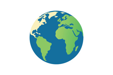 Fototapeta premium Planet Earth icon silhouette on white background