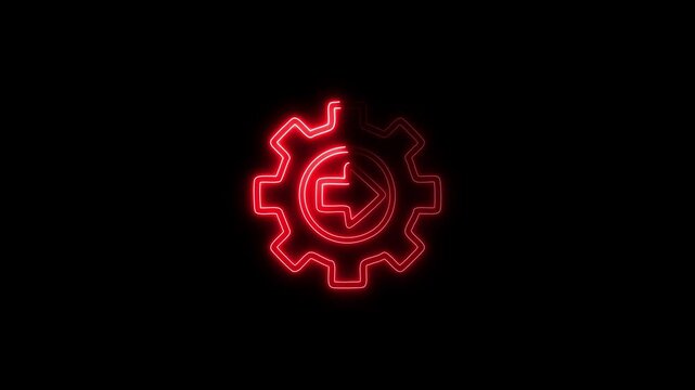 A vibrant neon animation of a cost reduction icon glowing dynamically. A futuristic cost-saving symbol with a pulsating neon glow effect. glowing neon graphic showing an efficient cost-cutting process