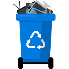 E Waste Bin Illustration