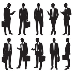 man vector silhouette. Business man vector silhouette